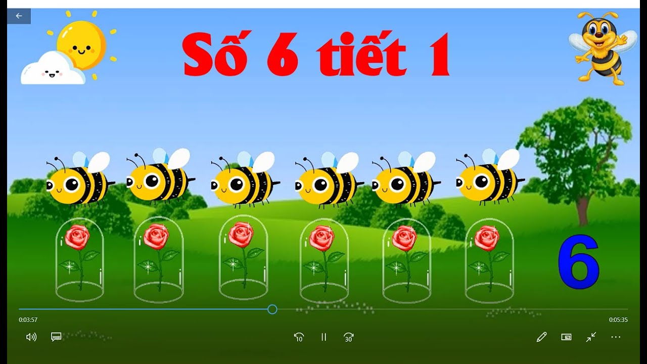 Số 6 tiết 1/ Dạy trẻ đếm đến 6. Nhận biết các nhóm có số lượng 6. Nhận biết số 6 |Mầm TuTu