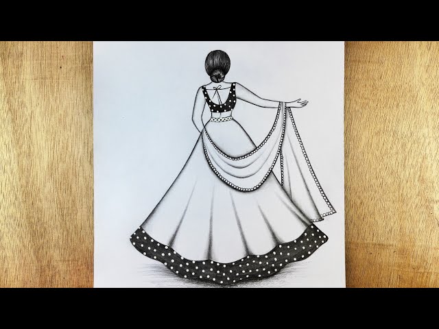 lehenga illustrations | Illustration fashion design, Fashion design books,  Fashion illustration dresses