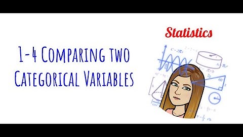 Stats 1-4 Comparing Categorical Variables