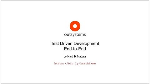 Part 4 - Test Driven Development in OutSystems - BDD Tests