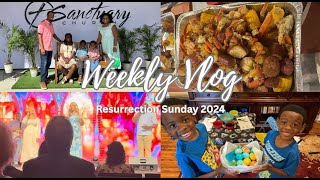 Vlog| Resurrection Sunday 2024| Grocery Shopping| Making Crab Boil Dinner| Vallielyfevlogs