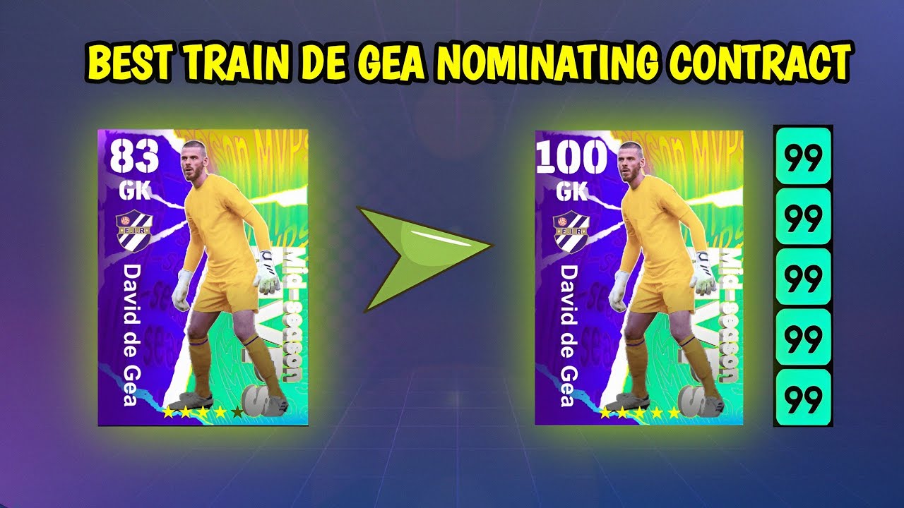 100% Best Train David de Gea Nominating Contract 🔥 eFootball 2025 Mobile | How To Train David ge Gea