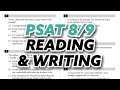 Psat 89 reading and writing section  whats on the psat 89 test