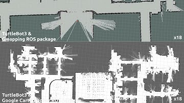 TurtleBot3 SLAM using Gmapping and Cartographer