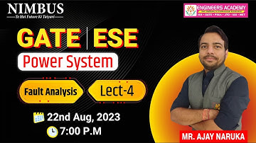 Power System for GATE 2024-25 & ESE (EE)🔴Live Class| GATE Free Online Classes| Fault Analysis | L-04