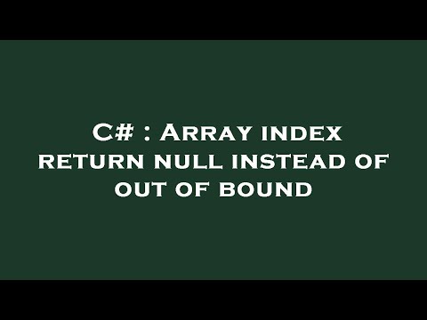 C# : Array
