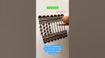 Day 18 of learn with Sunitha| Dots Border Tutorial #mehndi #viral #henna #shortvideo #youtubeshorts