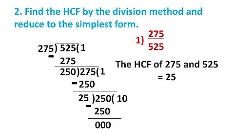 practice set 12/ Q 2 find HCF by division method and simplest form/ 7th class / part 3