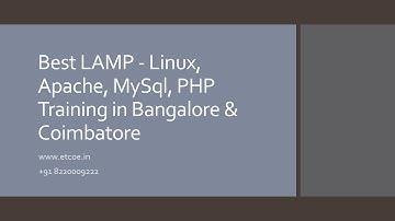 Best LAMP Linux, Apache, MySql,PHP TRAINING IN BANGALORE & COIMBATORE-ETCOE.IN