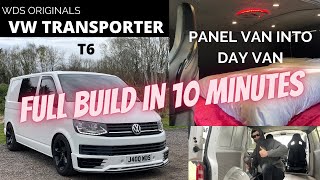 TRANSPORTER T6 DAY VAN BUILD IN 10 MINUTES - TRANSFORMATION - WDS ORIGINALS