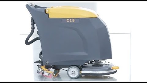 Battery Floor Scrubber C19, 19" Cleaning Path, Push Behind, 2*12=24V/2*100Ah