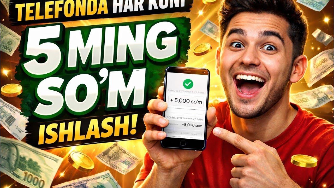 Telefonda pul ishlash 😱 Har kuni 5 000 so‘m | INTERNETDA PUL TOPISH !