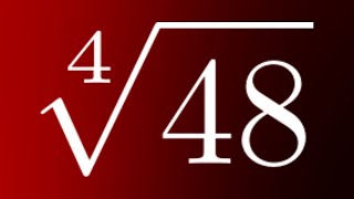 Simplify the fourth root of 48