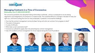 Panel Discussion: Managing Contracts in the Time of Coronavirus - Global Confex Event, June 2020 screenshot 4