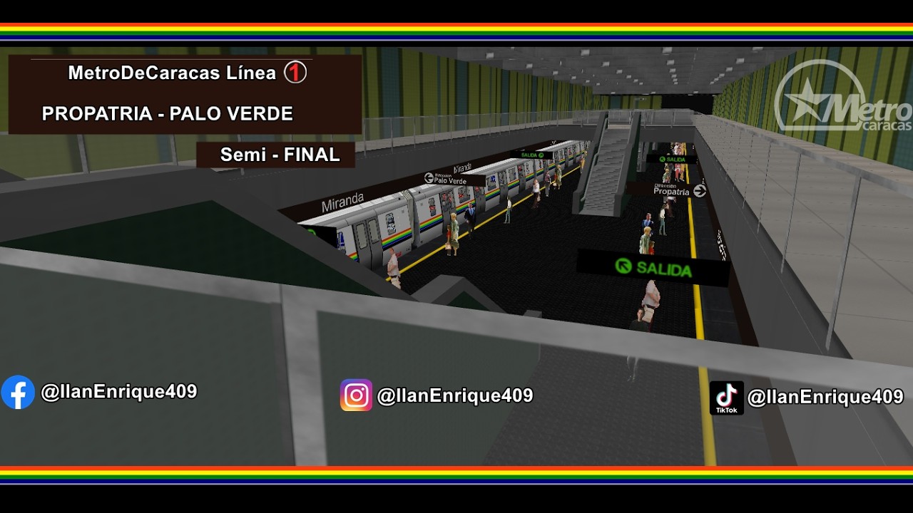 [OpenBVE] Metro de Caracas Línea 1 | Tren CAF S6 | ★彡[ɪʟᴀɴᴇɴʀɪQᴜᴇ409]彡★ | Parte 4 de 5