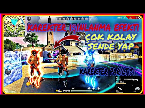 Karekter ışınlanma 💫 , parıltı efekti💥 nasil yapilir💯 / Free fire / neon efekti  #freefireneonefekti