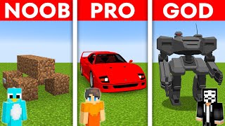 Minecraft NOOB vs PRO vs GOD: ROULETTE OF CARS Challenge