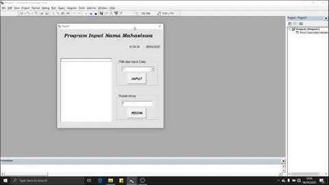 Tutorial Membuat Program Sederhana  dengan Menggunakan Kontrol Array. Visual Basic 6.0