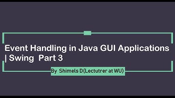 Event handling in Java(Swing)