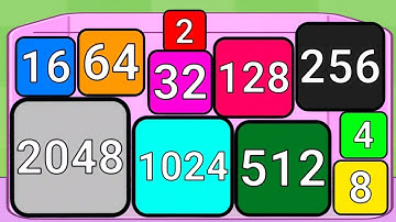 Merge Cube 2048 3D - ASMR Gameplay | Colorful Jelly Balls Numbers Puzzle | Suika 2048 Math Game