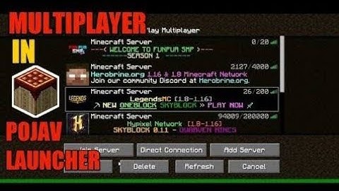 HOW TO PLAY ANY JAVA SERVER LIKE HYPIXEL, BEDWARS IN POJAVLAUNCHER