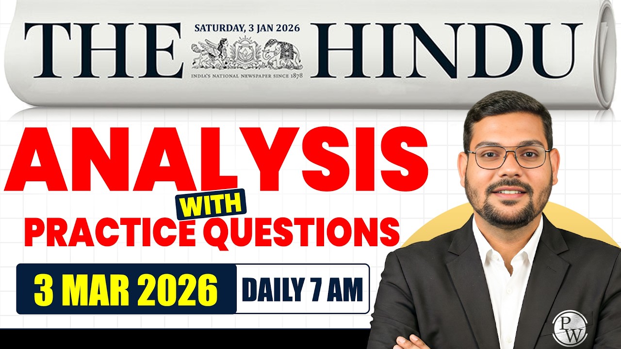 The Hindu Newspaper Analysis for CLAT 2027 | 03  March 2026 | GK & Current Affairs