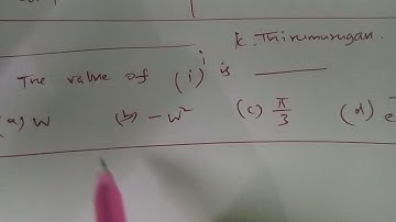 IIT-JEE|Complex Number|The value of i power i|K.Thirumurugan