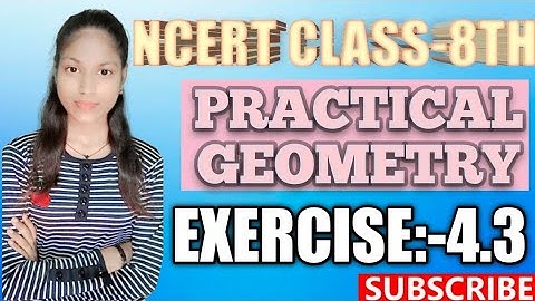 Ex.4.3 Q.1(iv) chapter:4 Practical geometry |NCERT solution Maths class 8| cbse.