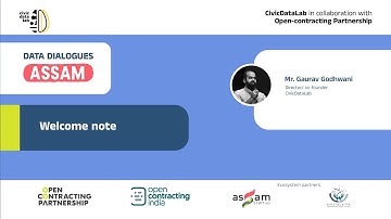 Assam Data Dialogue II: Welcome Note | Gaurav Godhwani, Co-Founder & Director, CivicDataLab