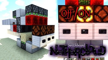 Easy On/Off Switchboard w/ Buttons & Indicator Lamps (Minecraft Build Tutorial)