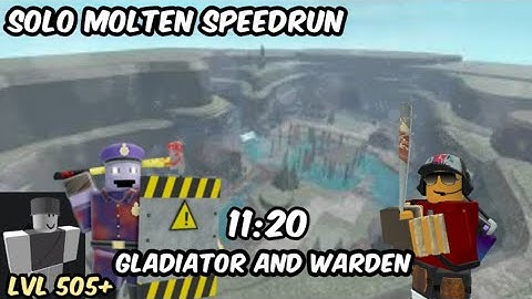 Solo Molten Speedrun 11:20 (Gladiator and Warden) Roblox Tower Defense Simulator #2