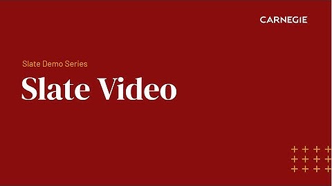 Slate Demo | Slate Video