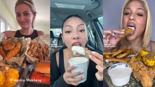 WINGSTOP MUKBANG ASMR TIKTOK FOOD COMPILATION| LUNA ASMR