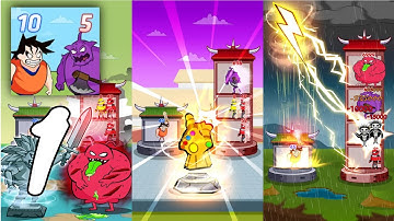 Stick Hero Wars: Dragon Tower Gameplay Walkthrough #1 - Level 1 ~ 19 (Android, IOS)