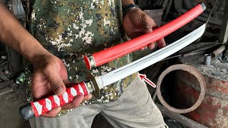 Creative Idea:How To Forge A Sword From Bearing Copying A Toy Samurai Sword