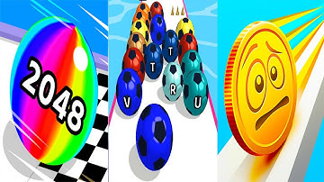 Ball Run 2048 VS AZ Run VS Coin Rush - All Levels Gameplay Android iOS Ep 1