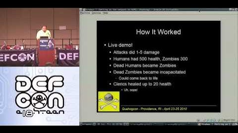 Defcon 2010 - How Hackers Won The Zombie Apocalypse - Dennis Brown - Part.mov