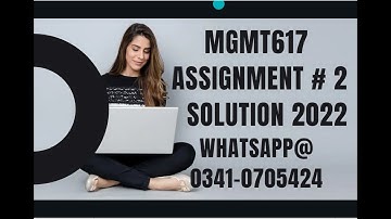 MGMT617 Assignment 2 FA2021 2022 mgmt617