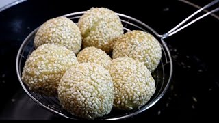Potato Balls With White Sesame Seeds Snacks Recipe || Easy & delicious Potato Balls Recipe