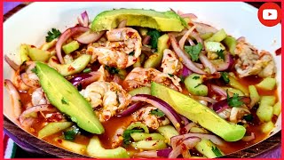 AGUACHILE ROJO DE CAMARON | COMO HACER AGUA CHILE ROJO