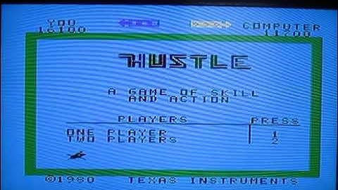 Hustle gameplay TI-99/4A