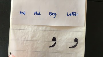 Writing و in the beginning, middle & End