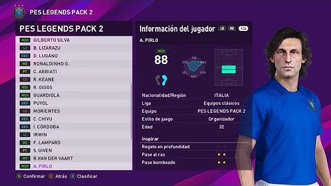 OPTION FILE LEGENDS DATA PACK 4 #PES2020