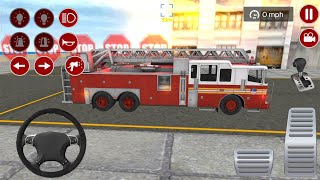 FIRE TRUCK DRIVING SIMULATOR - PERMAINAN MOBIL PEMADAM KEBAKARAN ANDROID GAMEPLAY screenshot 4