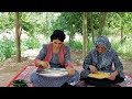 Iran village life  country family cook vegetarian food in village of iran