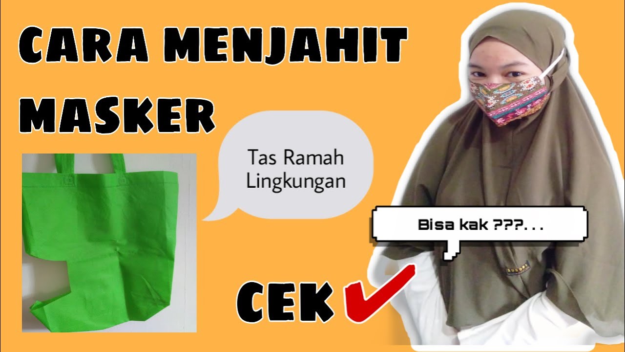  CARA MEMBUAT MASKER  KAIN POLA MASKER  APD MANDIRI 