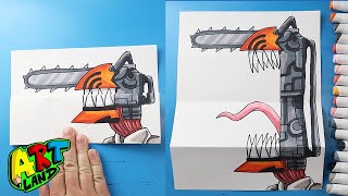 How to Draw a Chainsaw Man Surprise Fold!!!