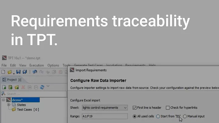 Traceability of Requirements with TPT (Tutorial)