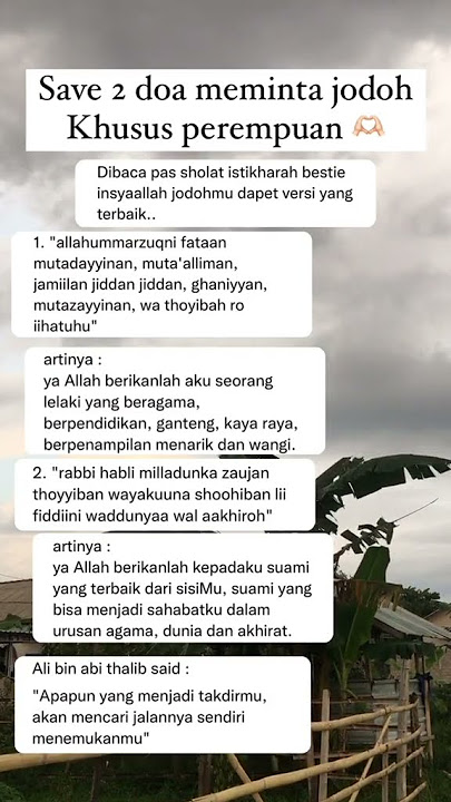 Doa Minta Jodoh Untuk Wanita