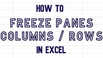 How to freeze panes rows and columns in Excel #Excel #freezepanes #freeze